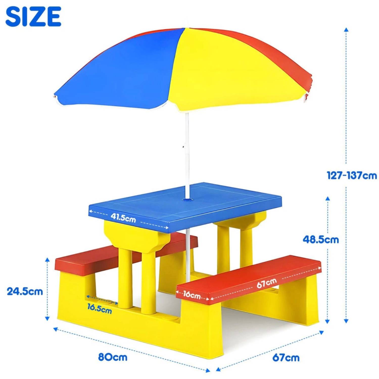 Kids Picnic Table with Umbrella: image 2