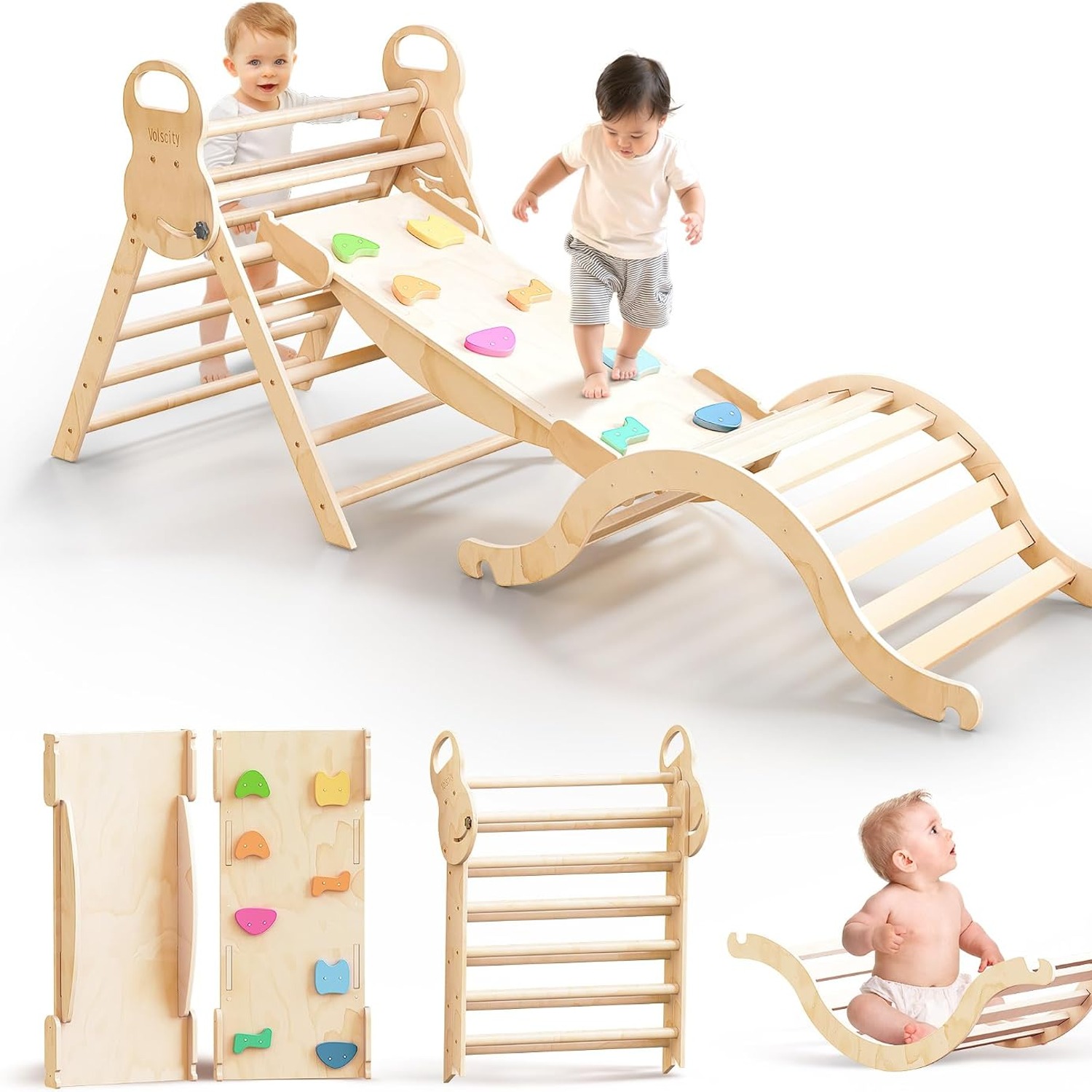 Pikler Triangle Climbing Set